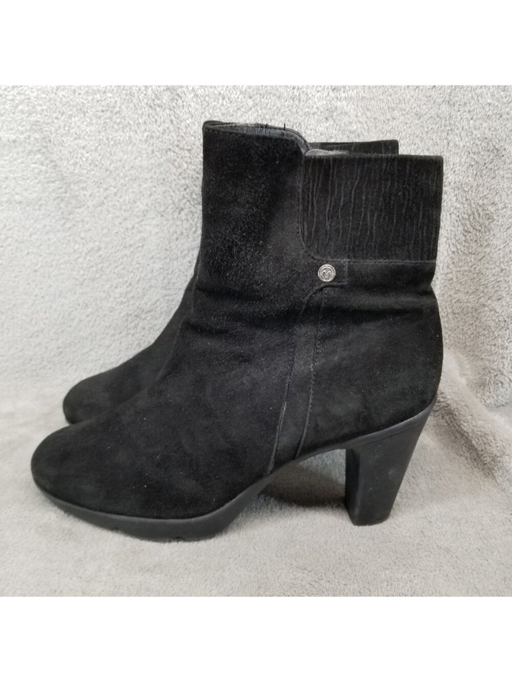 Blondo Shoes Womens Size 8 Black Suede Loann High Heel Ankle Boots *Read*